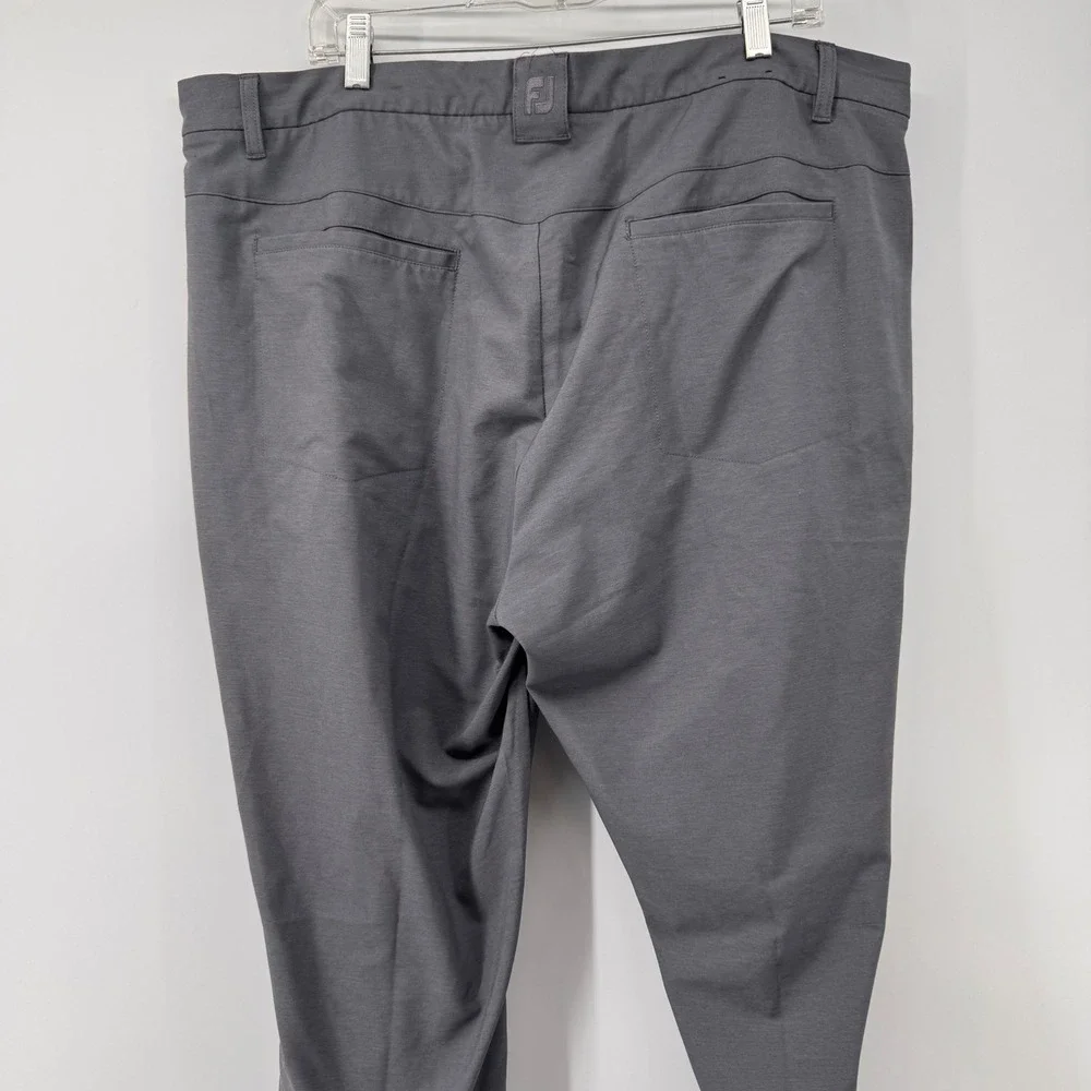 FootJoy Golf Pants Men 42x34 Gray Performance Stretch Flat Front Trousers 9267